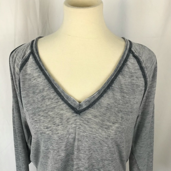Blue Cold Shoulder Long Sleeve T-shirt - Large - Picture 2 of 9